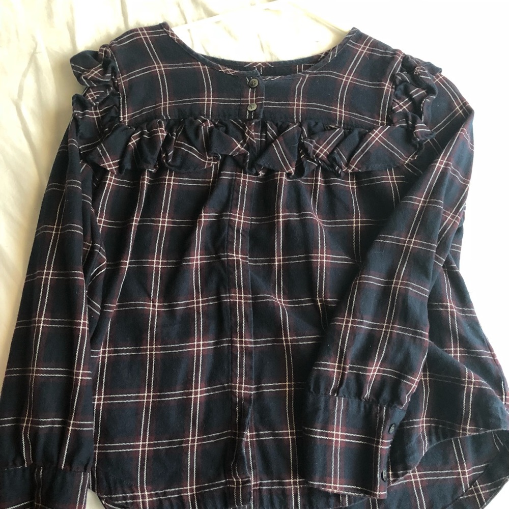 Madewell plaid top